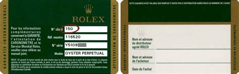 rolex warranty card country code.